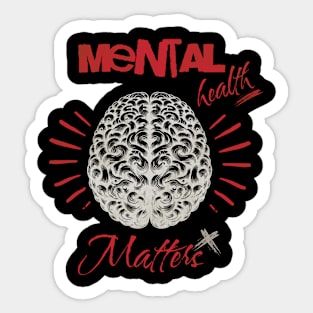 Mental Wealth, Brain mental health psychology,anatomy watercolor art Sticker